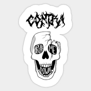 Contra - metal design for light shirts Sticker